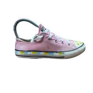 Converse Pink Sunflowers Casual And Fashion Women's Size 5 Sneakers Shoes